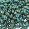 Czech SuperDuo Two-hole Beads 5.5x2.5mm Turquoise Blue Rembrandt